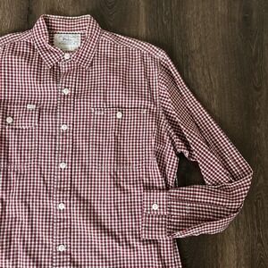 VTG 90s Polo Ralph Lauren Dunagree's Men's Red/ White Plaid Cotton Shirt M RARE